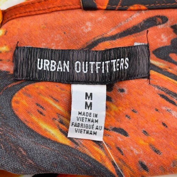 Urban Outfitters MEDIUM Pretty Please Retro Marbled Strappy Cut Out Mini Dress - Picture 3 of 6